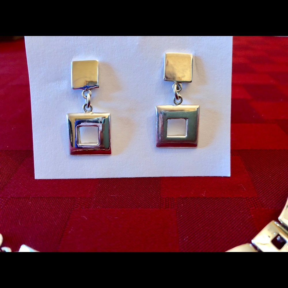 Sterling Silver Geometric Earrings